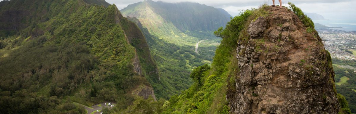 Scaling a mountain peak