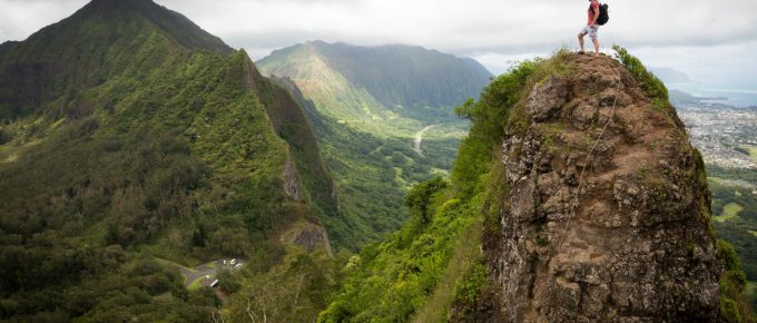 Scaling a mountain peak